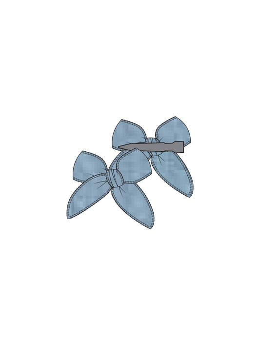 Baby & Kids Chambray Bow Clip