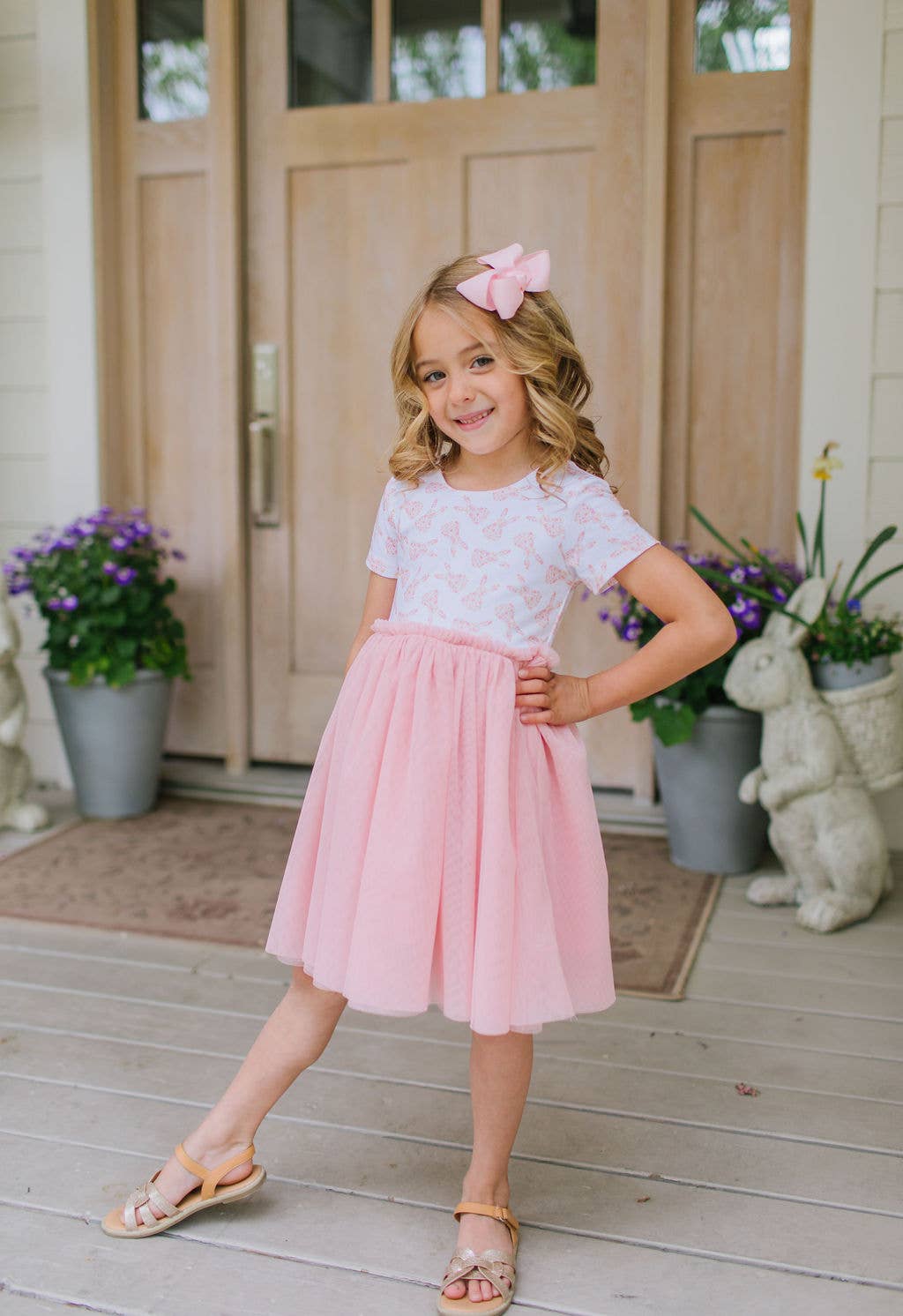 Tutu Dress in Ditsy Bunny