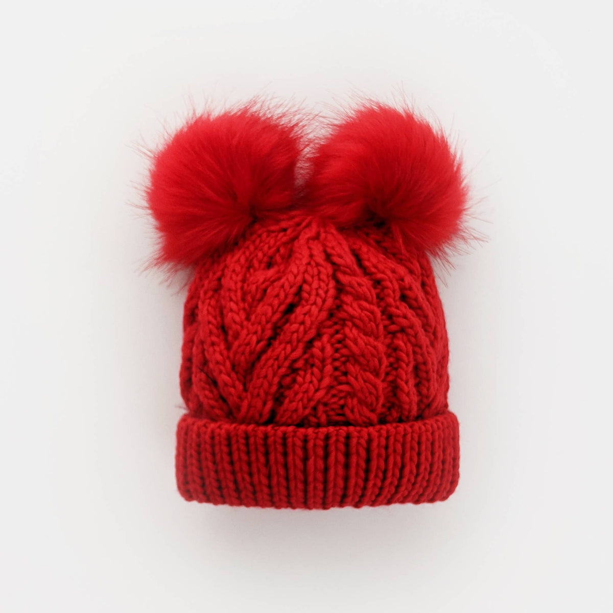 Red Fluffer Beanie Hat