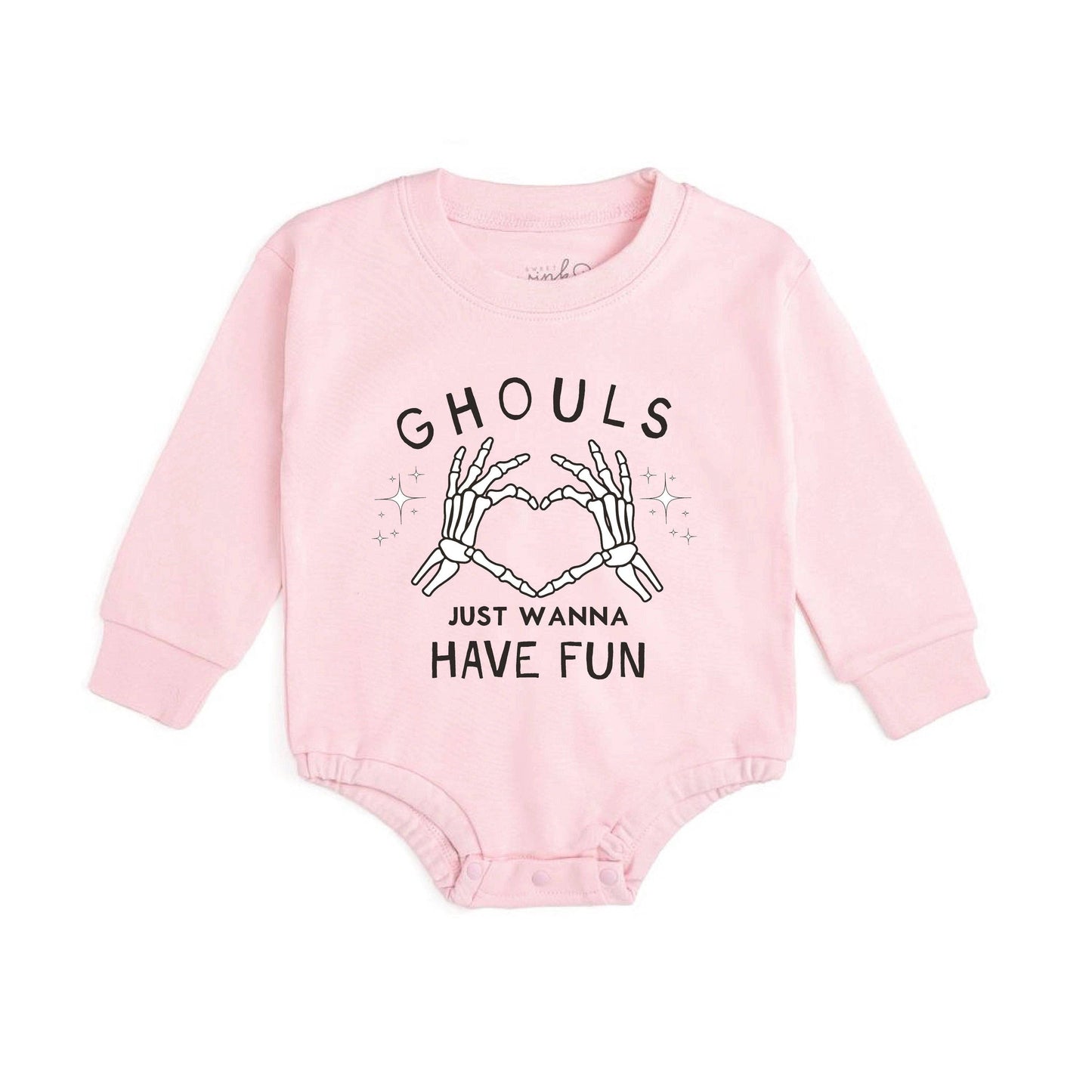 Ghouls Just Wanna Have Fun Halloween Long Sleeve Romper