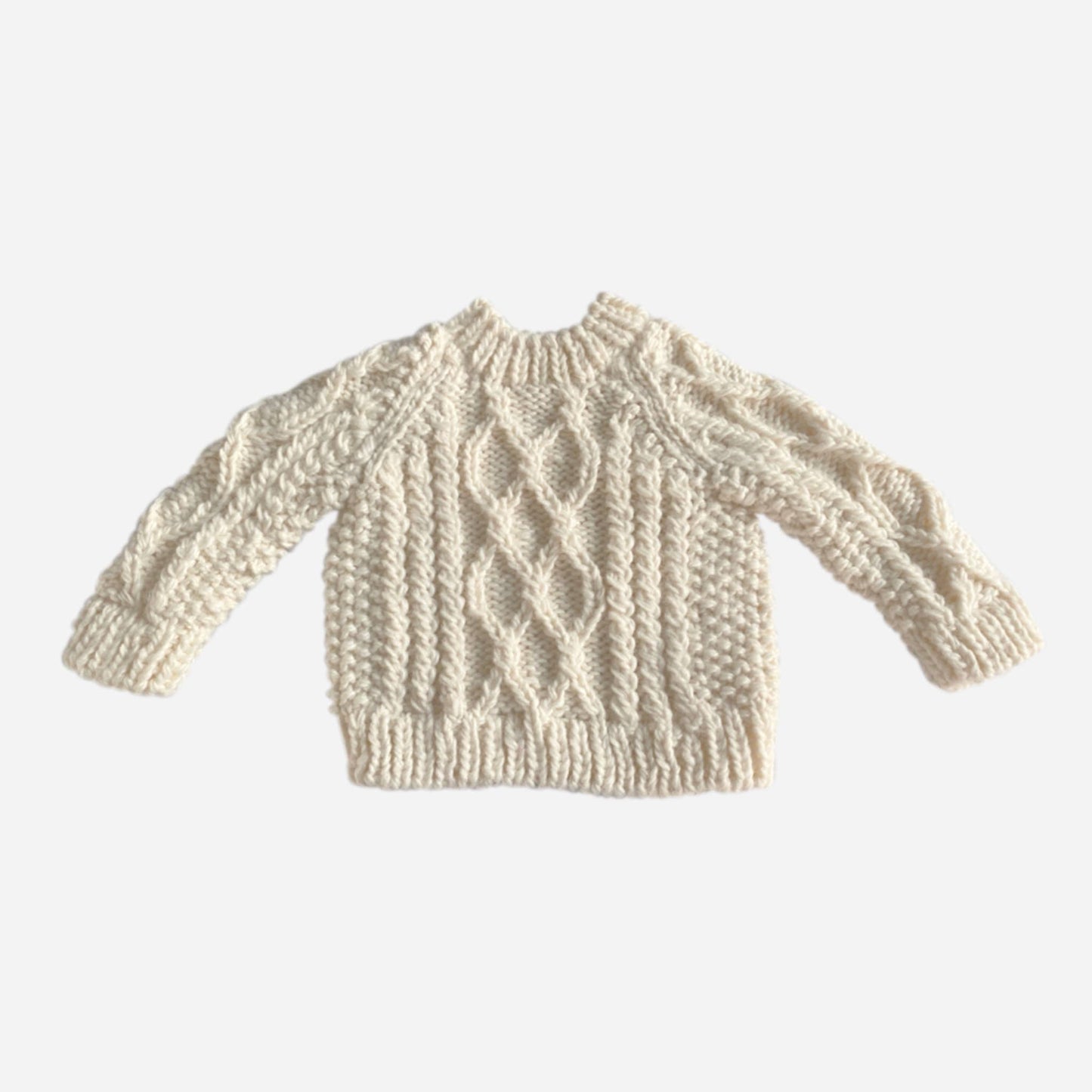 Fisherman Sweater, Cream Baby Kids Clothing Winter Apparel