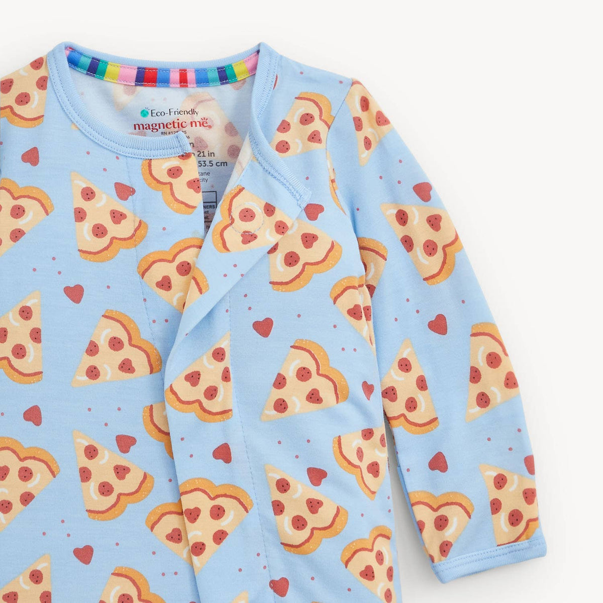 Pizza My Heart Blue Modal Footie