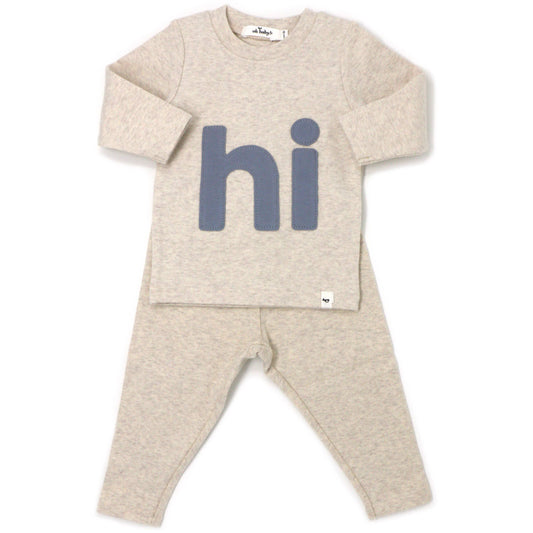 "Hi" L/S 2PC Set