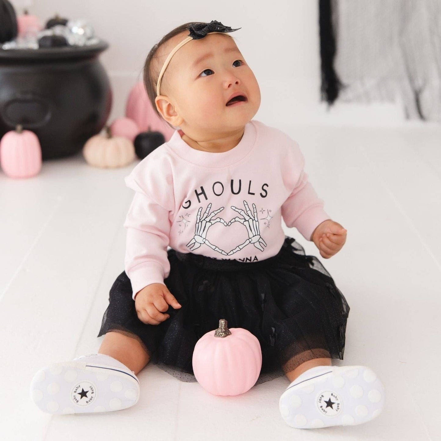 Ghouls Just Wanna Have Fun Halloween Long Sleeve Romper