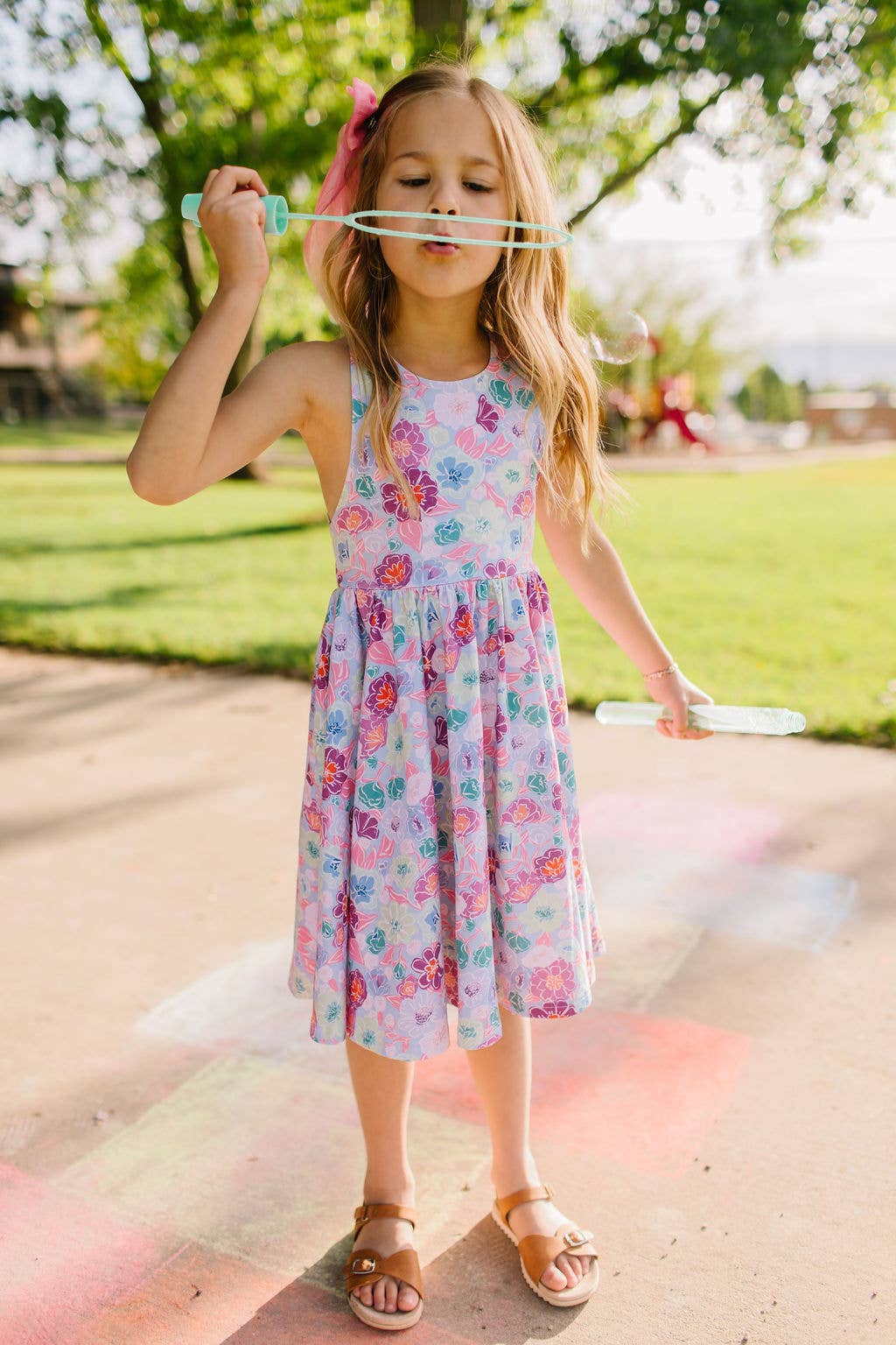 Sofia Dress in Serenity Floral | Girls Twirl Dress
