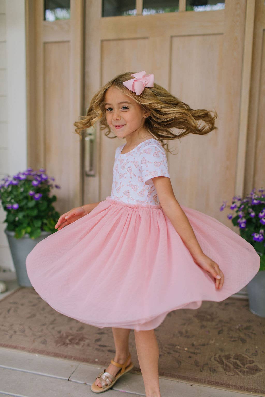 Tutu Dress in Ditsy Bunny