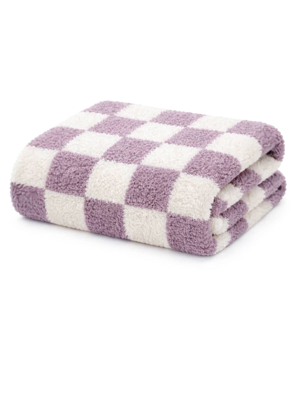 SpearmintLOVE - Phufy® Bliss Checkerboard Blanket, Violet