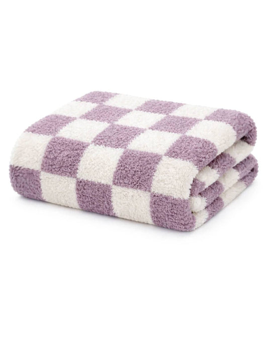 SpearmintLOVE - Phufy® Bliss Checkerboard Blanket, Violet