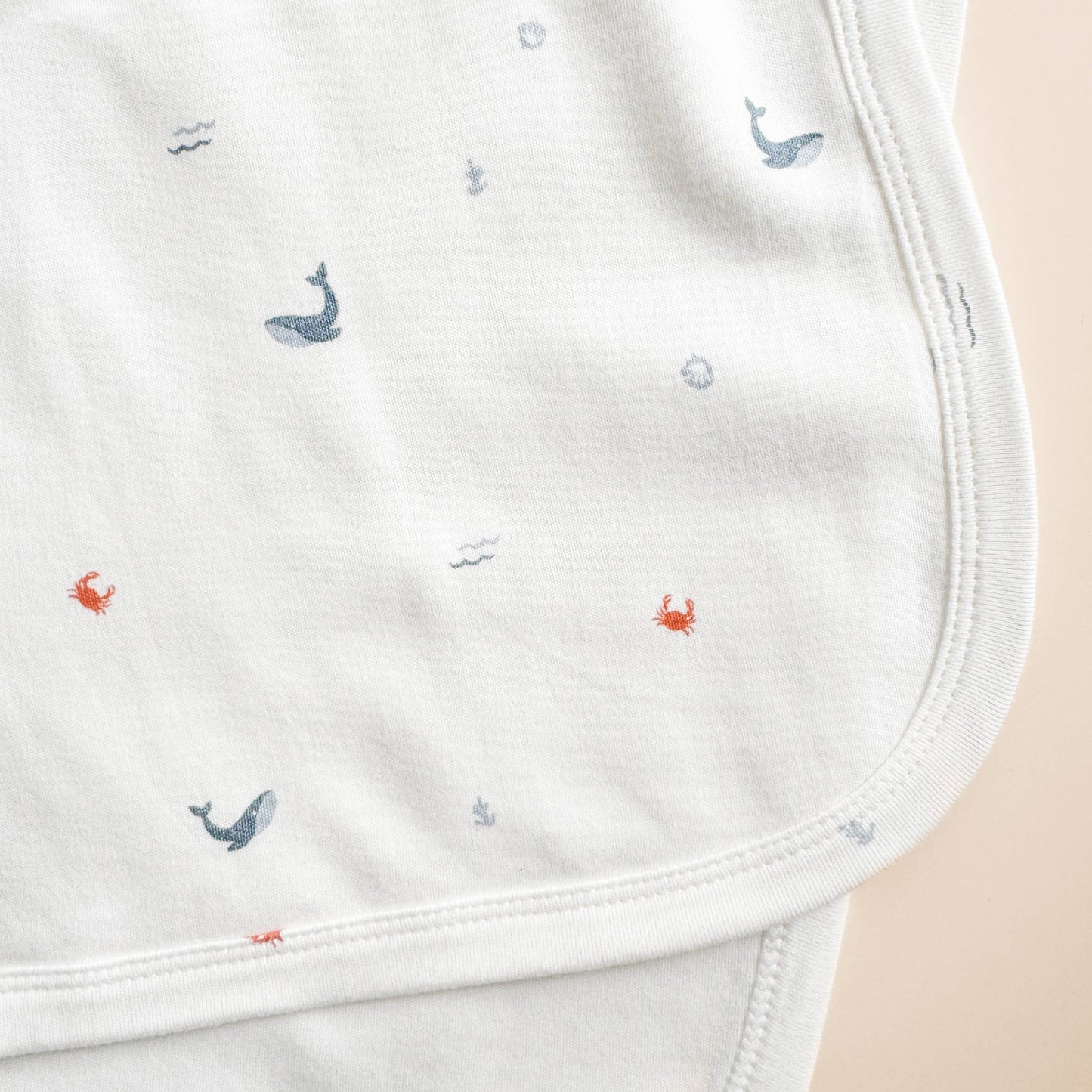 Knit Swaddle Blanket Nautical Ocean Baby Shower Gift Layette