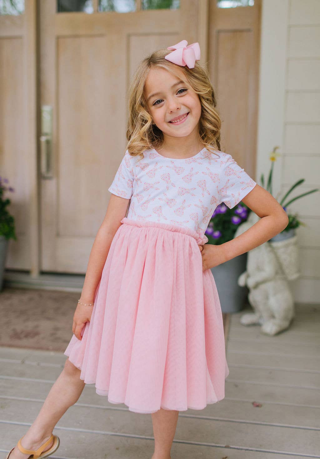 Tutu Dress in Ditsy Bunny