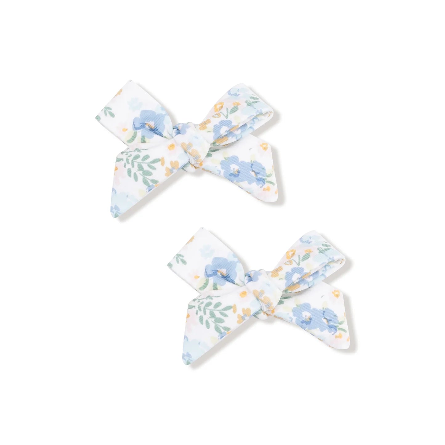 Sweet Rose Calico  Bow Clips