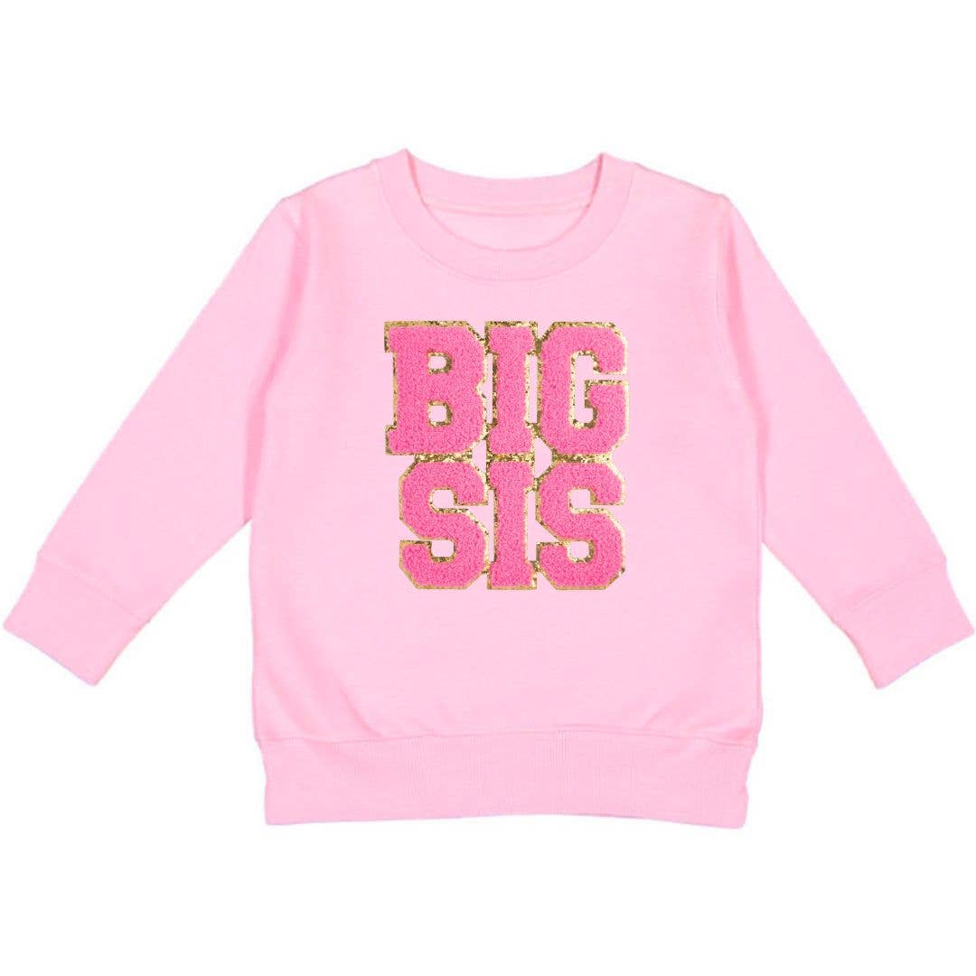 Big Sis Patch Sweatshirt - Family Fun - Birth Announcement