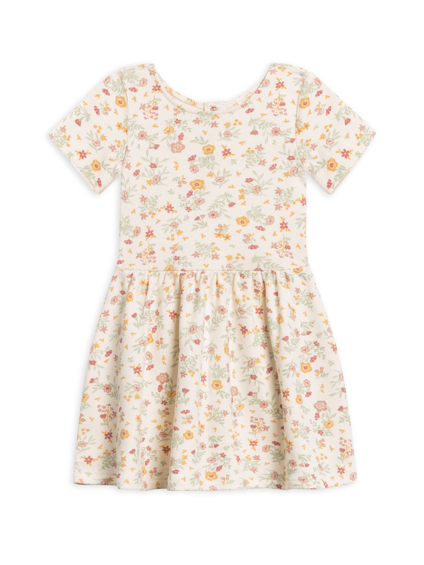 Organic Kids Short Sleeve Stella Swing Dress - Bianca Floral