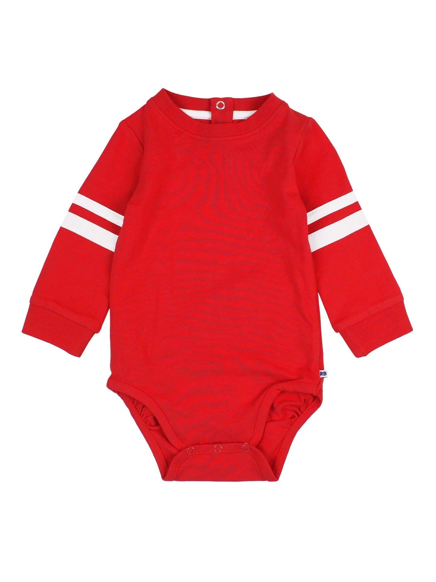 Baby Boys Red Racing Stripe Long Sleeve Bodysuit