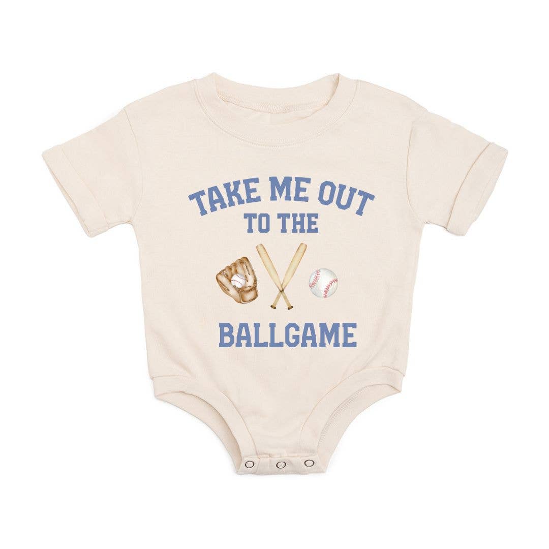Sweet Wink - Take Me Out To The Ballgame Short Sleeve Romper - Baby