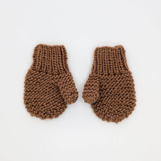 Pecan Garter Stitch Mittens