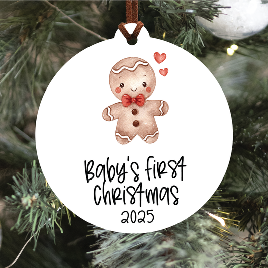 Baby's First Christmas Ornament 2025 | Gingerbread