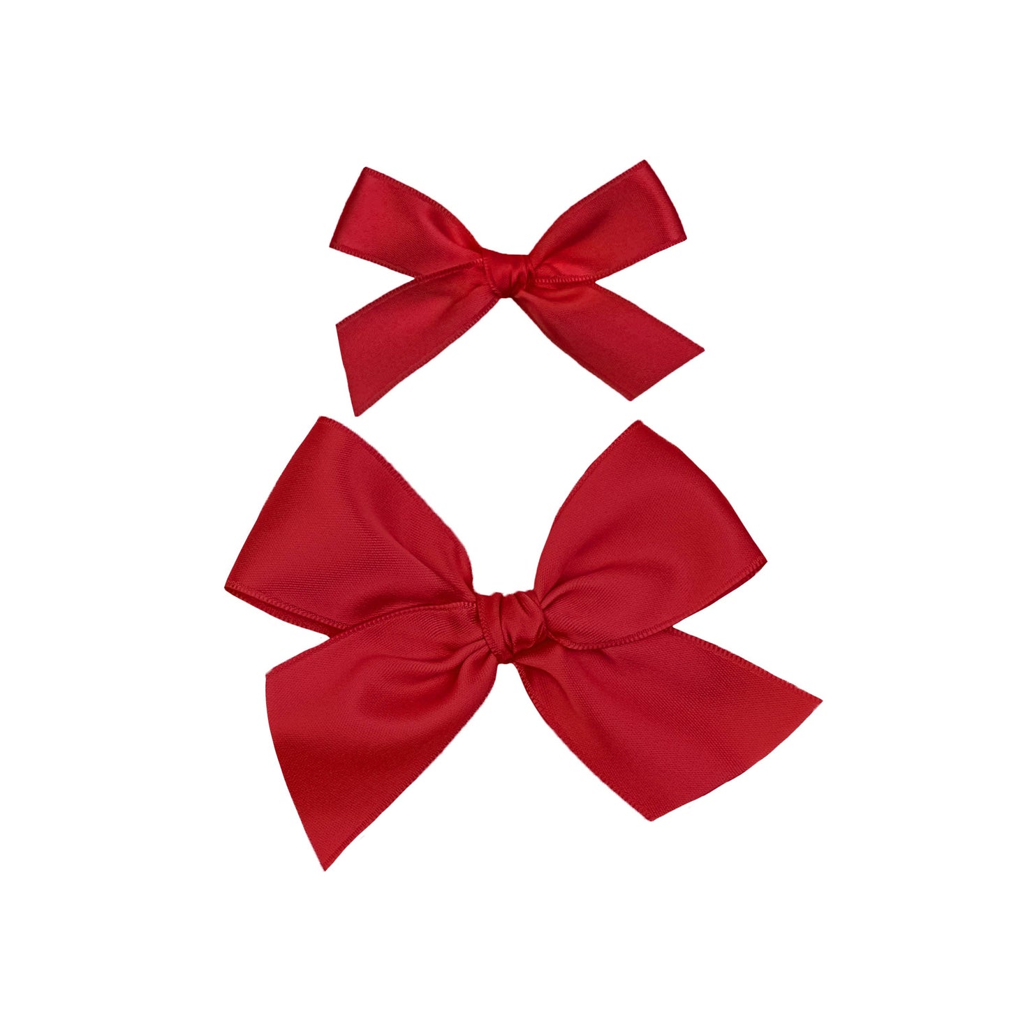 Satin Bow Ruby Clip