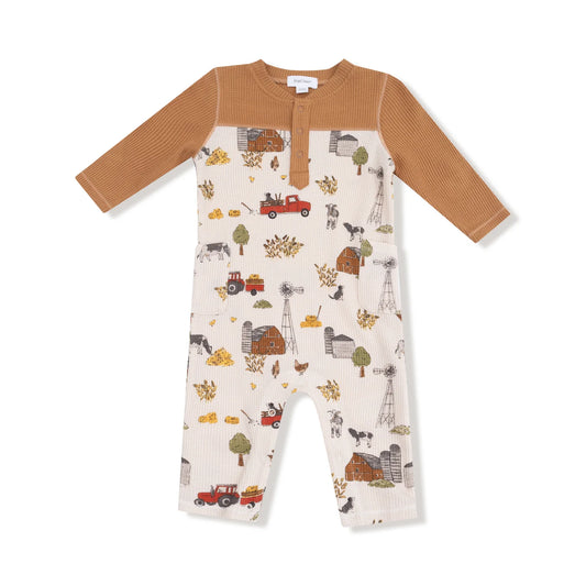 Hay Farmer - Romper W/ Contrast Sleeves