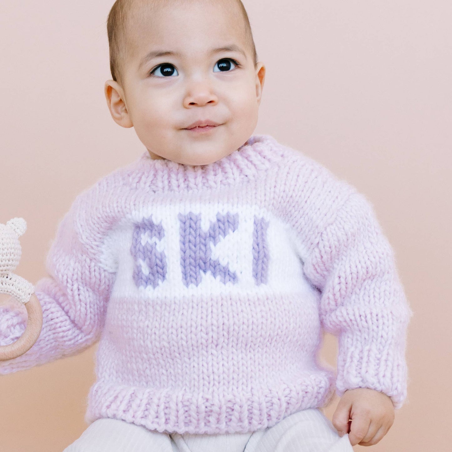 Ski Sweater, Baby Pink | Kids Winter Snow Pullover