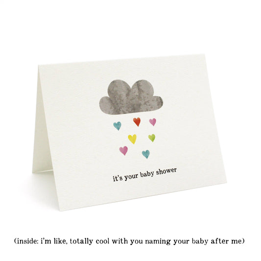 Baby Birth & Baby Shower Cards Baby Shower Cloud & Hearts