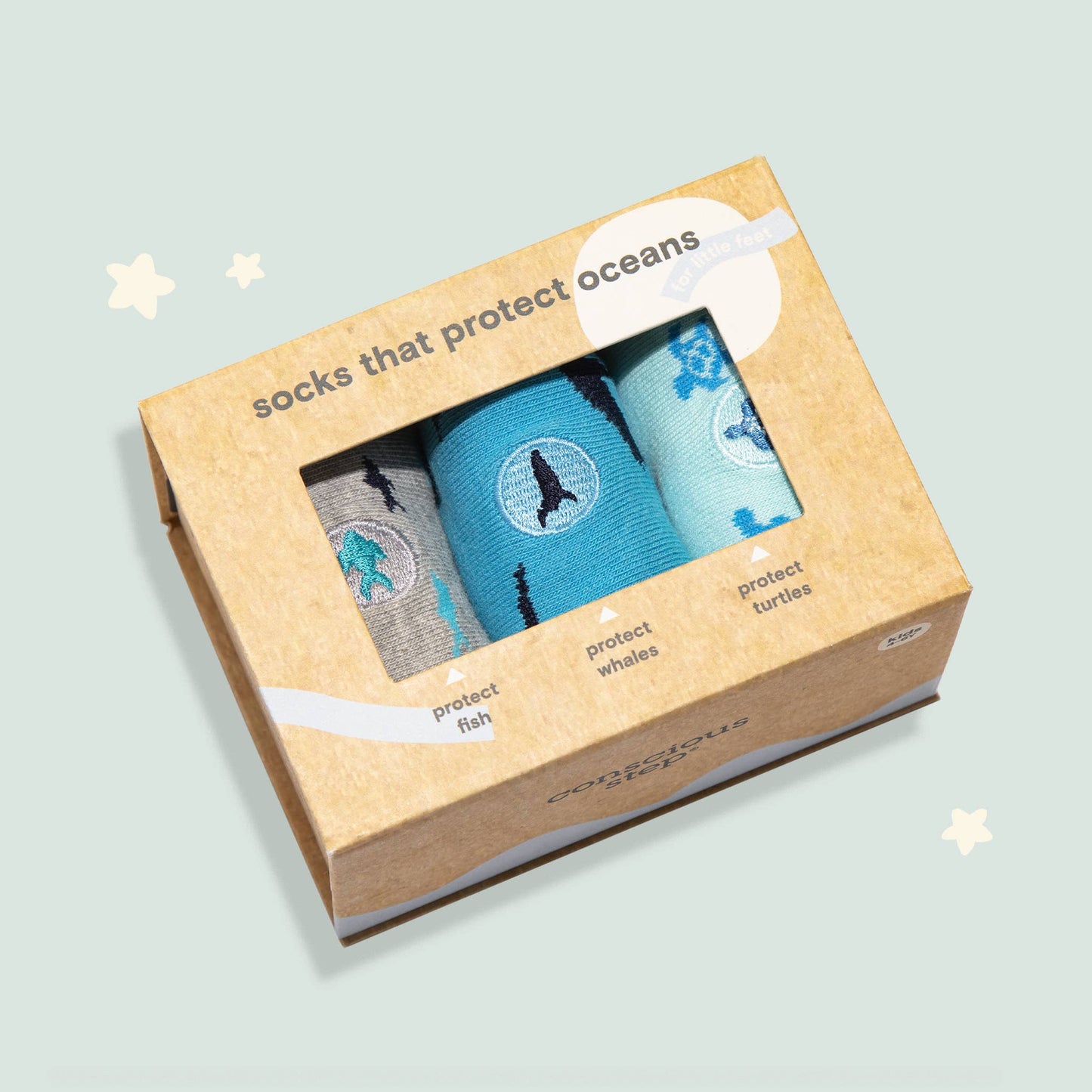 Boxed Set Kids Socks that Protect Oceans