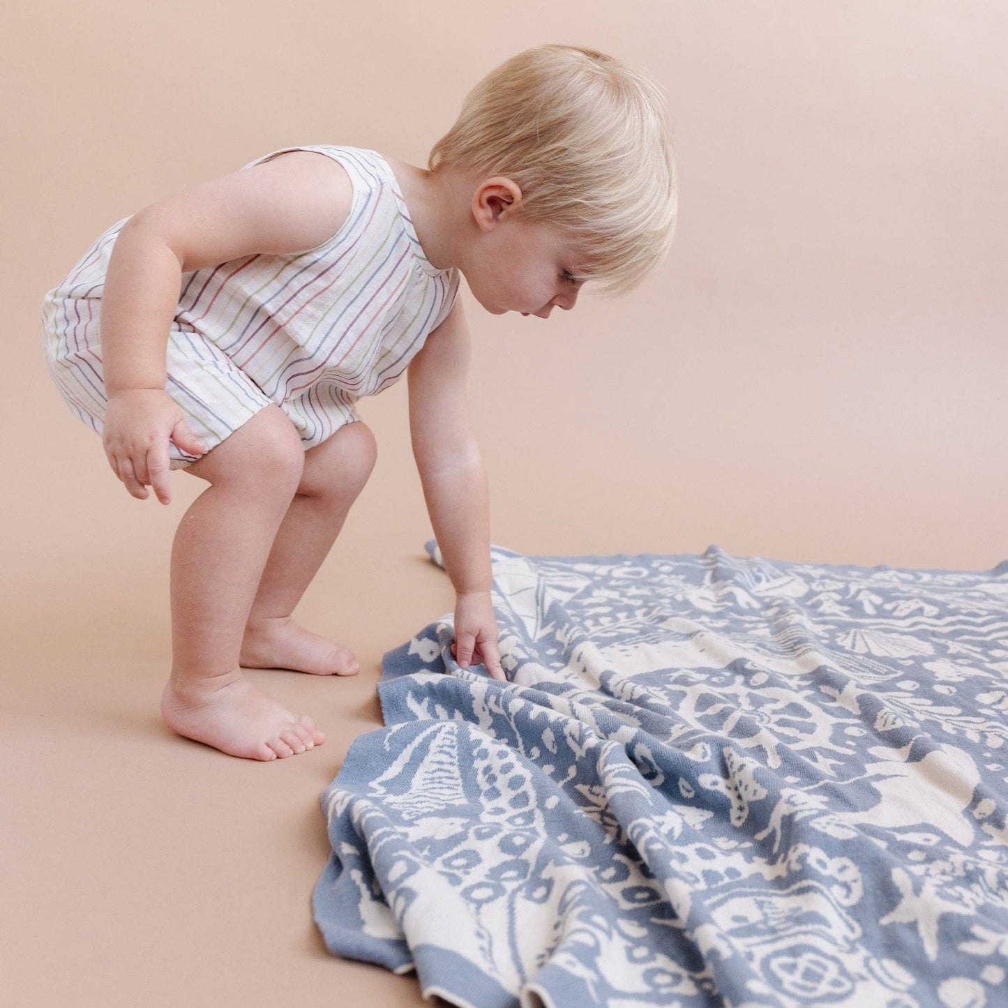The Blueberry Hill - Blanket Nautical Summer Ocean Organic Cotton