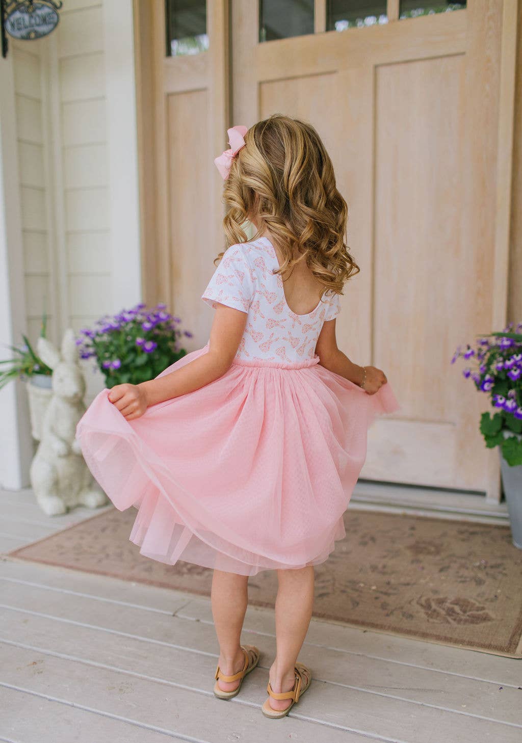 Tutu Dress in Ditsy Bunny