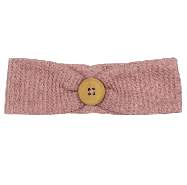 Organic Pique Button Headband