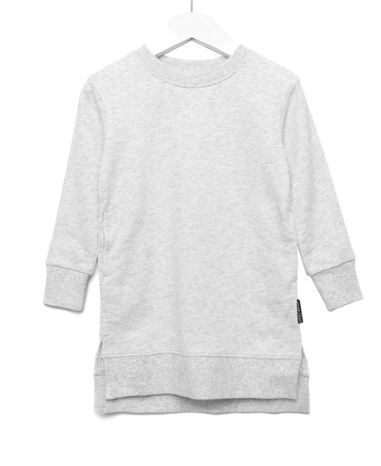 Light Heather Grey Sweatshirt Dress