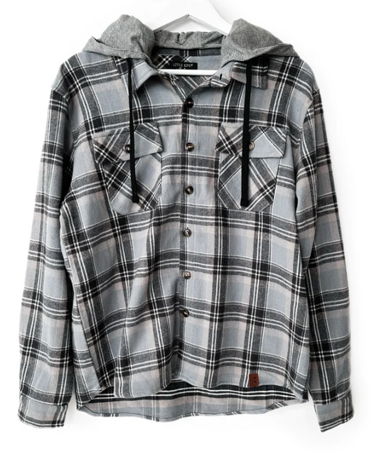Sky Adult Hooded Flannel