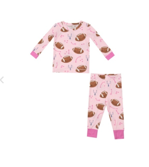 Footballs Pink - L/s Loungewear Set