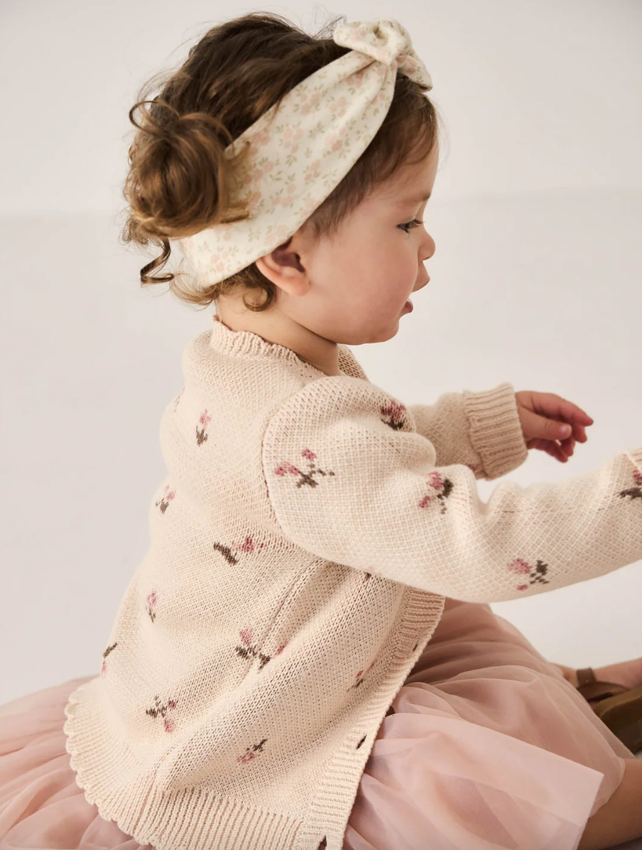 Delilah Jacquard Misty Rose Cardigan