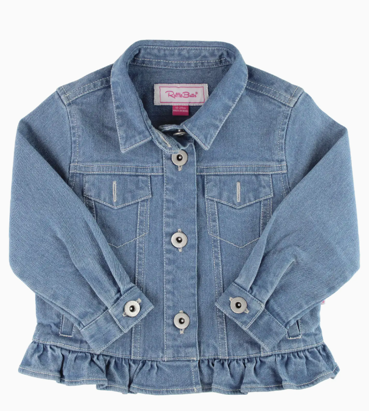 Girls Light Wash Denim Jacket