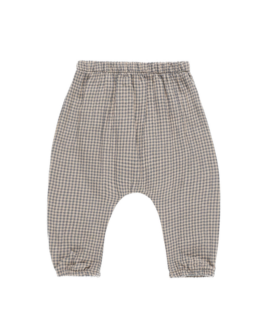 WOVEN PANT || INDIGO GINGHAM