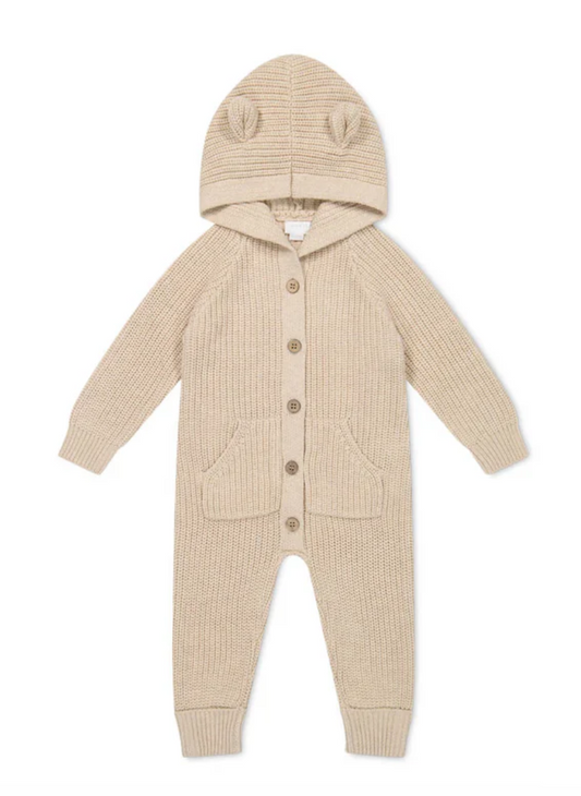 Bear Knit Onepiece - Sand Marle Fleck