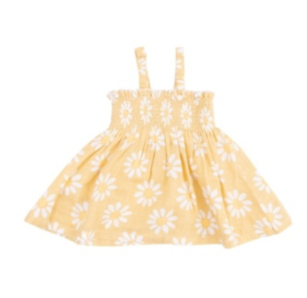 Smocked Top & Bloomer - Yellow Mod Daisy