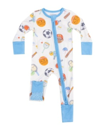 2 Way Zipper Romper - Sports Ball Friends