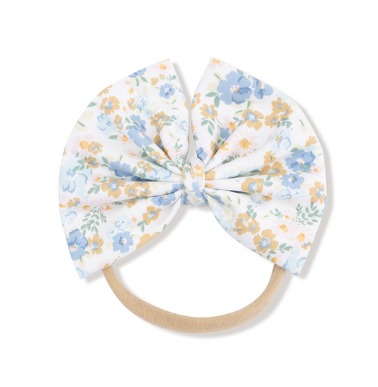 Sweet Rose Calico - Big Bow On Soft Headband