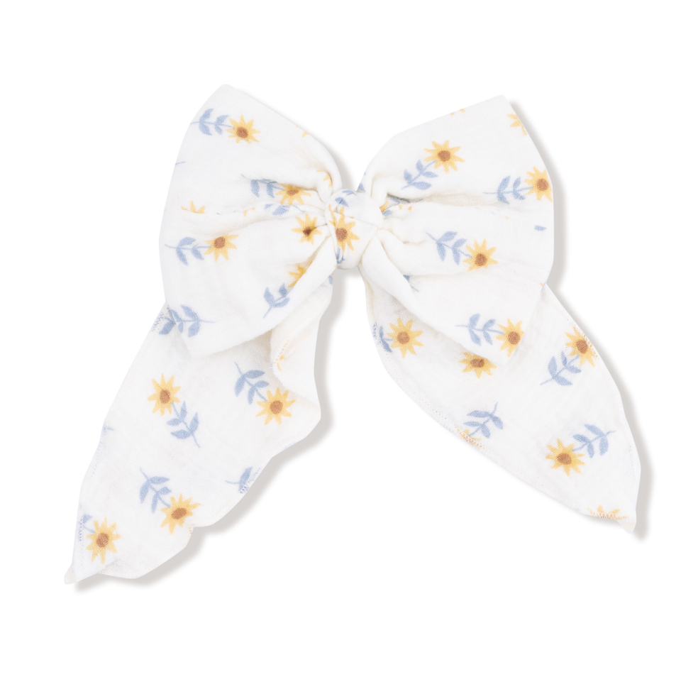 Western Sunflower - Bow W/ Tails Clip In