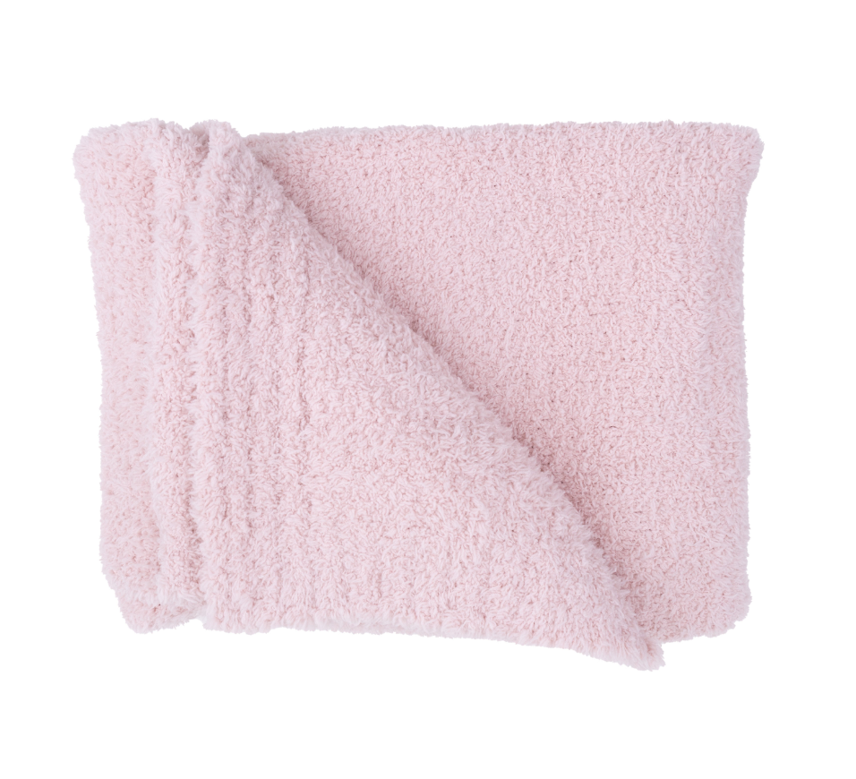 Chenille Blanket With Striped Texture