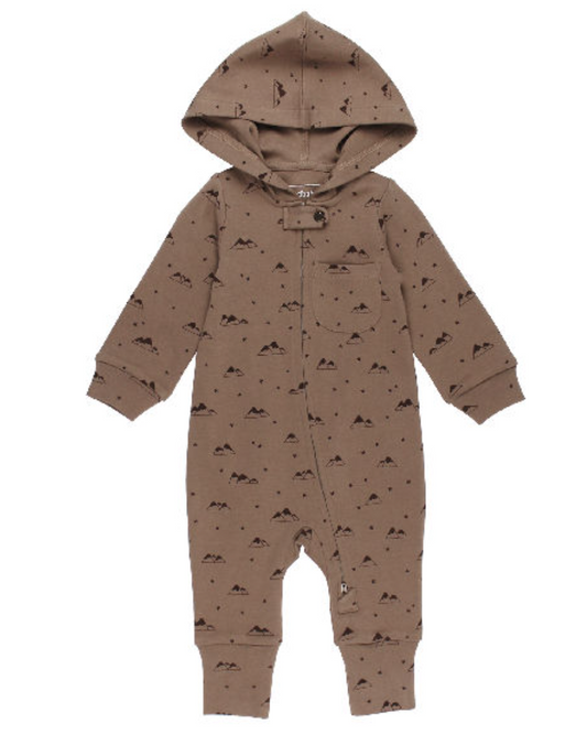 Latte Mountain | Organic Zipper Romper