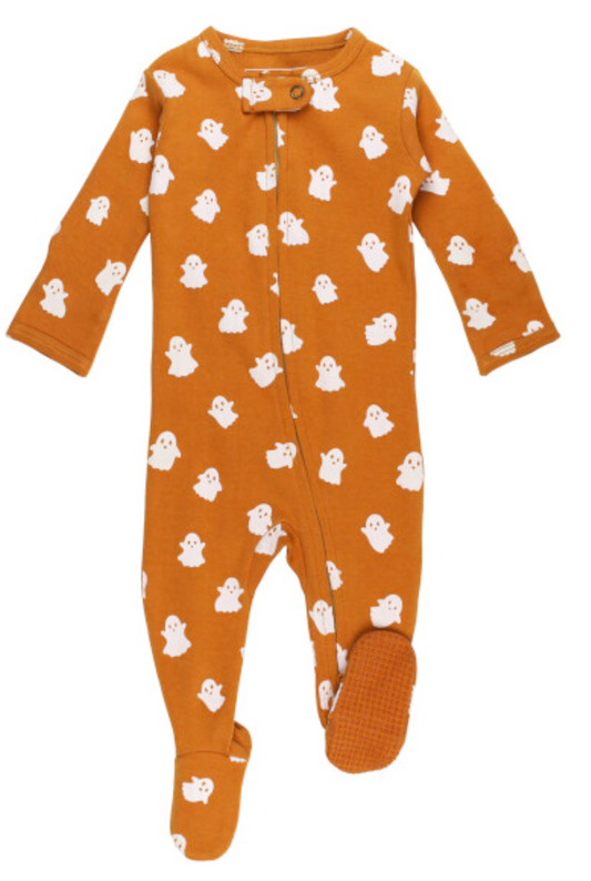 Ghosts | Organic Zipper Footie