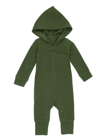 Forest Organic Thermal 2-Way Zipper Romper