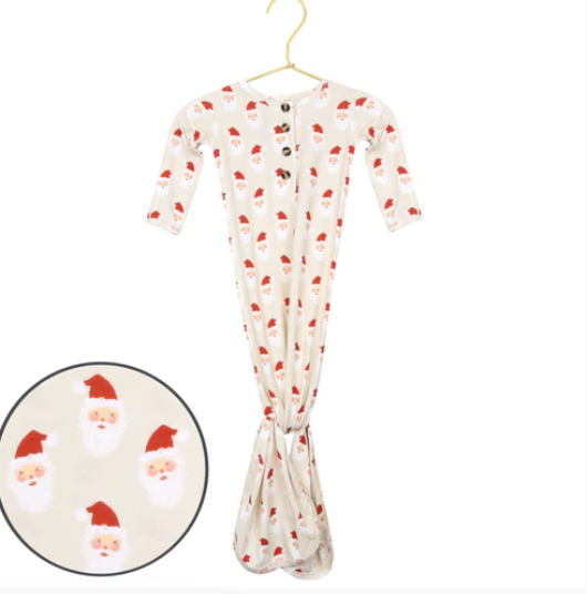 Santa Baby Knotted Gown (Newborn-3 Month)
