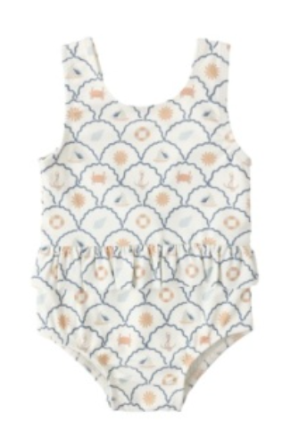 Skirted One-Piece Nautical