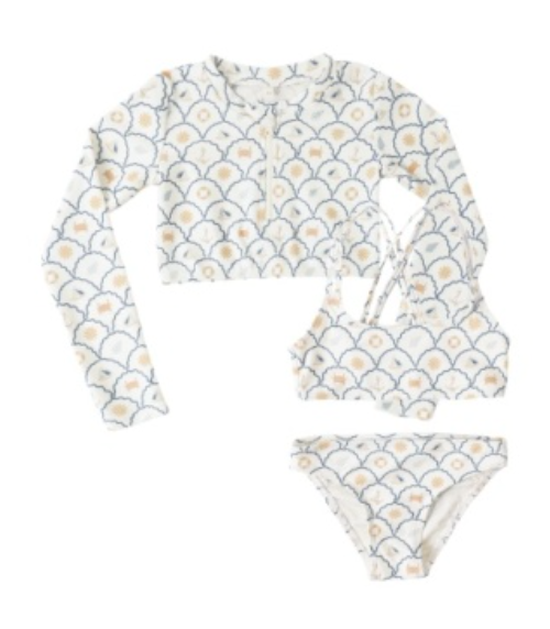 Crop Rashguard Set Nautical