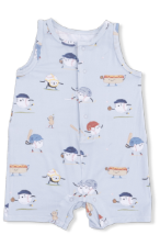 Baseballs Playing Baseball - Sleeveless Shortie Romper