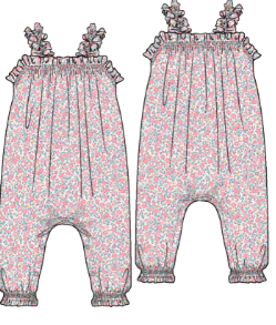 Elizabeth's Garden - Ruffly Strap Overall