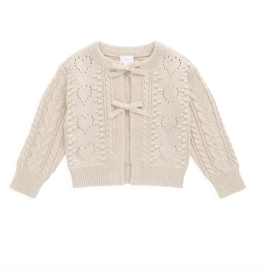Josephine Cardigan - Light Oatmeal Marle